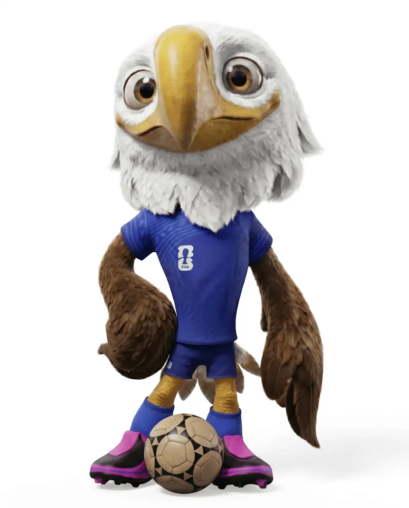 CLUTCH, mascote oficial do EUA para a Copa 2026